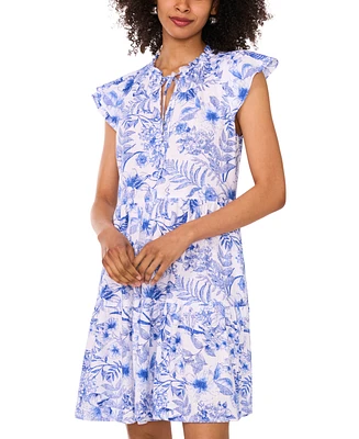 Msk Women's Short-Sleeve Fit & Flare Dress
