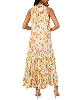 Msk Women's Sleeveless Halter Maxi Dress