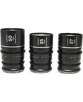 Venus Laowa Nanomorph S35 Prime 3-Lens Bundle with 35mm, 50mm T2.4 and 27mm T2.8 Anamorphic Lens for Fuji X, Silver Flare
