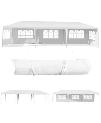 10 x 30 Feet Canopy Tent with 5 Removable Sidewalls for Party Wedding