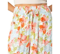Roxy Juniors' Sunset Daze Printed Wide-Leg Pants