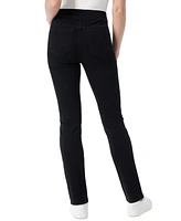 Gloria Vanderbilt Petite Amanda High Rise Pull-On Slim Straight Leg Jeans