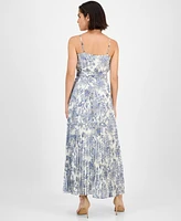 Robbie Bee Women's Printed Scoop-Neck Chiffon Dress
