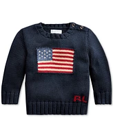 Polo Ralph Lauren Baby Girls The Iconic Flag Sweater
