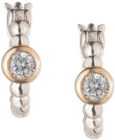 Lauren Ralph Lauren Two-Tone Cubic Zirconia Bead Hoop Earrings