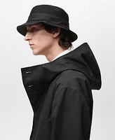 Mango Men's Belt and Hood Trench Coat