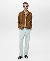 Mango Men's Suede Effect Overshirt