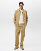 Mango Men's Pocket Cotton Overshirt