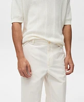 Mango Men's Regular-Fit Linen Pants