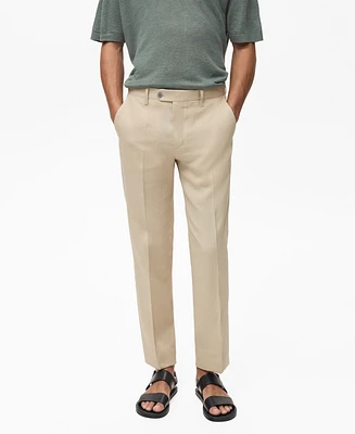 Mango Men's Slim-Fit Linen Pants
