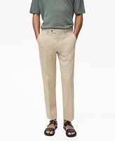 Mango Men's Slim-Fit Linen Pants