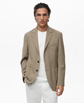 Mango Men's Slim-Fit Cool Wool Suit Blazer