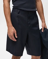 Mango Men's Slim-Fit Linen Bermuda Shorts