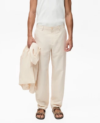Mango Men's Linen Lyocell Suit Pants
