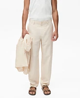 Mango Men's Linen Lyocell Suit Pants