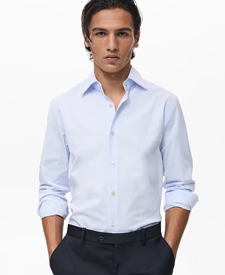 Mango Men's Cotton Slim-Fit Shirt