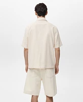 Mango Men's Linen-Blend Regular-Fit Shirt