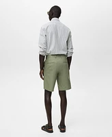 Mango Men's Interior Elastic Strip Cotton Bermuda Shorts