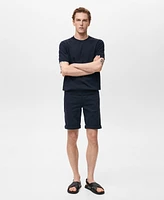 Mango Men's Slim-Fit Denim Bermuda Shorts