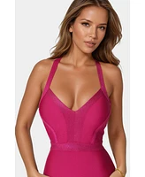 Bebe Women's Bandage Lurex Halter Dress