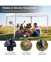 10 x 10 Feet Outdoor Pop-up Patio Canopy for Beach and Camp