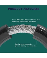 Cable Lock，Guliffen 4 ft. Steel Cable with Looped Ends, Heavy Duty Anti Theft Bike Lock Cablefor Motorcycle, Jet Skis, Grill,Gate, and Fence