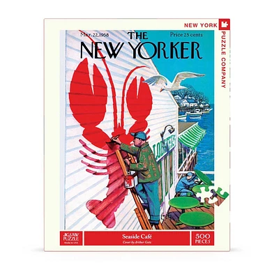 New York Puzzle Company Seaside Cafe 500 Piece Puzzle