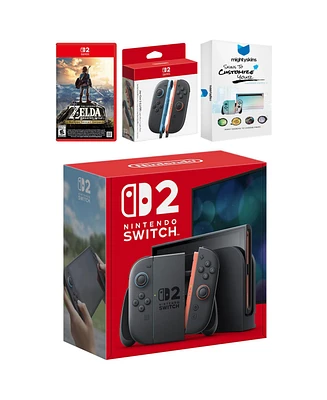 Nintendo Switch 2 Video Game Console with Zelda Breath of the Wild, Extra Joy-Cons and MightySkins Code Bundle