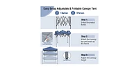 6.6 x 6.6 Feet Outdoor Pop-up Canopy Tent with Upf 50+ Sun Protection