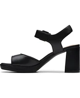 Clarks Collection Women's Ambyrlyn Faye Block Heel Sandals