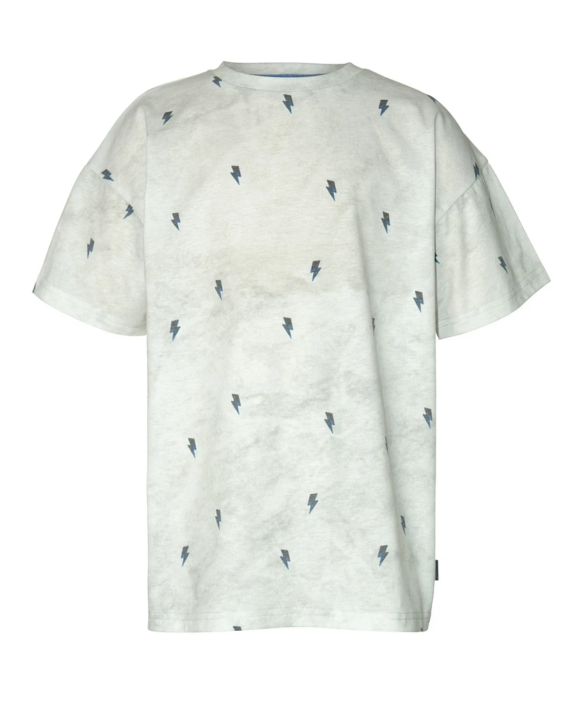 Univibe Big Boys Edward Lightning Bolt Printed Short Sleeve T-Shirt