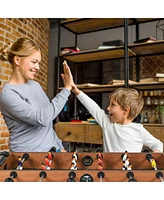 4-in-1 Combo Game Table Set Foosball Table with Billiards and Hockey