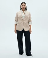Mango Women's Fitted Suit Jacket
