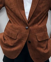 Mango Women's Straight Suede Jacket