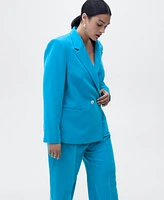 Mango Women's Straight-Fit Suit Jacket