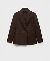Mango Women's Linen Suit Jacket