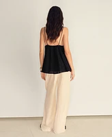 Mango Women's V-Neck Embroidered Top