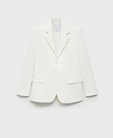 Mango Women's Straight Button Suit Blazer