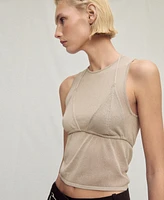 Mango Women's Contrasting Knit Top