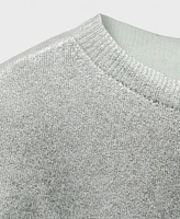 Mango Women's Short-Sleeved Foil Knit Sweater