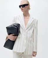 Mango Women's Pinstripe Suit Jacket