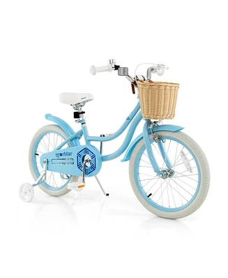 18-Inch Kids Bike with Adjustable Handlebar and Seat for 4-8 Years Old