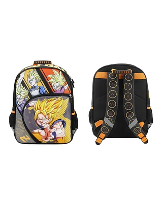 Dragon Ball Z Super Saiyan Character Panels 16” Backpack