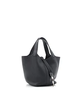 Pre-Owned Hermes Pm Monochrome Picotin Lock Bag Clemence