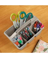 ECR4Kids 4-Compartment Small Caddy, Grey, 6-Pack