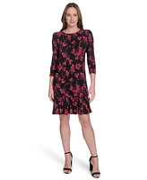 Tommy Hilfiger Women's 3/4-Sleeve Jersey Shift Dress