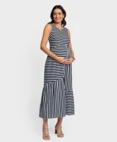 Seraphine Women's Maternity Zip Front Tiered Dress