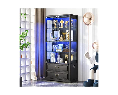Vlsrka Display Cabinet with Glass Doors