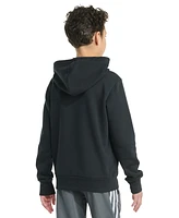 adidas Big Boys Long-Sleeve Essential Linear Embroidered Fleece Pullover Hoodie