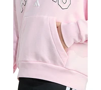 adidas Big Girls Long-Sleeve Graphics Fleece Pullover Hoodie